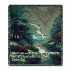 Petals of Hope w/Verse Tapestry Throw