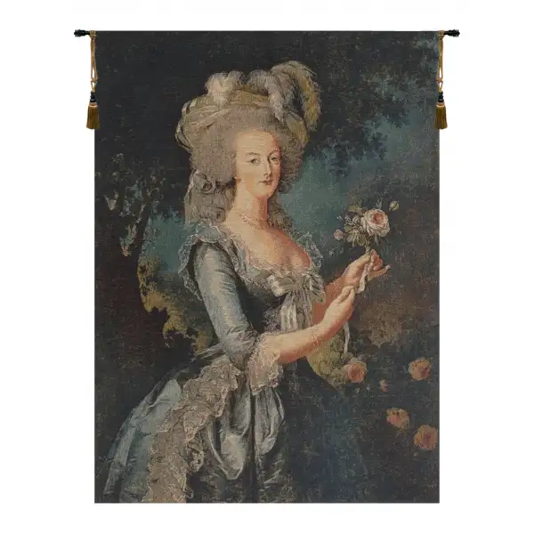 Marie Antoinette with Rose Belgian Wall Tapestry