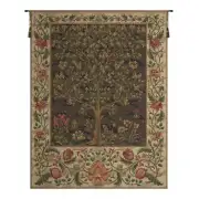Tree Of Life Beige I Belgian Tapestry Wall Hanging - 26 in. x 35 in. Cotton by William Morris
