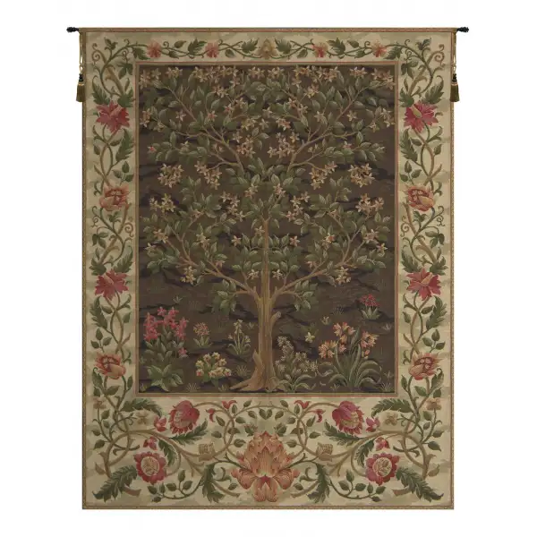 Tree of Life Beige I Belgian Wall Tapestry