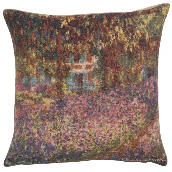 Monet's Iris Garden Belgian Sofa Pillow Cover