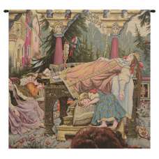 Sleeping Beauty Italian Square Italian Tapestry Wall Hanging
