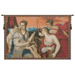 Venus Blindfolds Cupid Italian Wall Hanging Tapestry