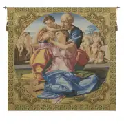 Sacred Family Italian Tapestry - 53 in. x 53 in. Cotton/Viscose/Polyester by Michelangelo