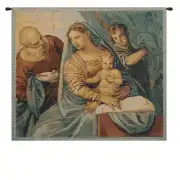 Madonna Della Pappa Italian Tapestry - 25 in. x 22 in. Cotton/Viscose/Polyester by Paolo Veronese