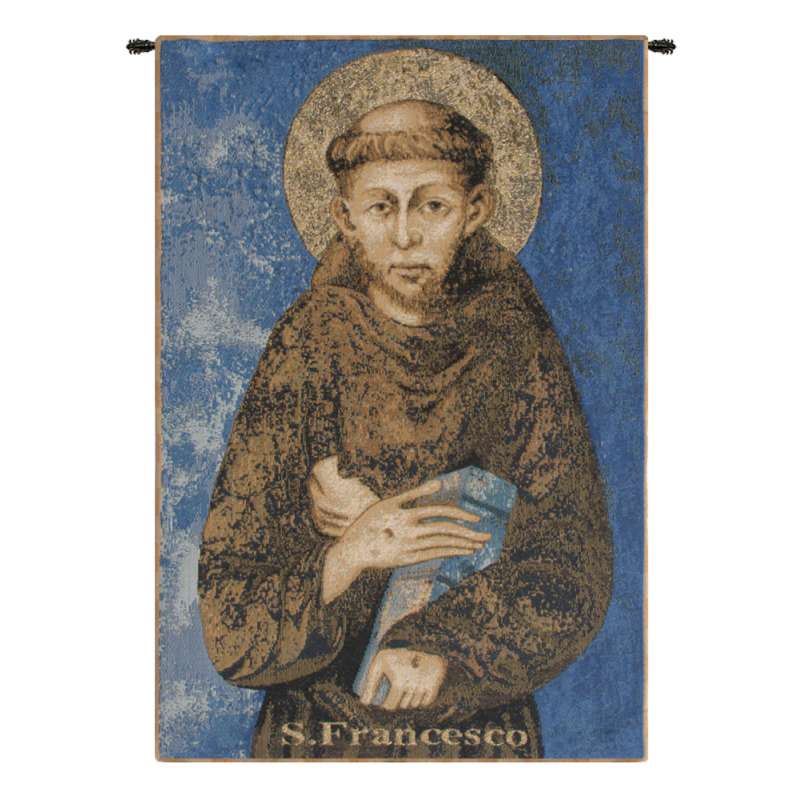 St. Francis From Assisi Italian Tapestry Wall Hanging