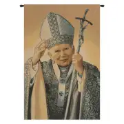 Papa Wojtyla Pope John Paul II Italian Tapestry - 17 in. x 24 in. Cotton/Viscose/Polyester by Alberto Passini