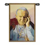 Pope John Paul II Papa Wojtyla Italian Wall Tapestry
