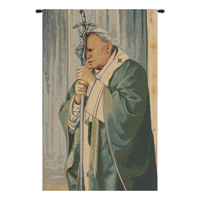 Pope John Paul II  Italian Tapestry Wall Hanging