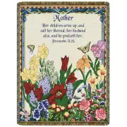 Mother Proverbs 31:28  Tapestry Throw