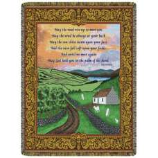 Irish Blessing  Tapestry Throw