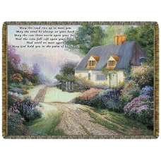 Cottage  Path  Tapestry Throw
