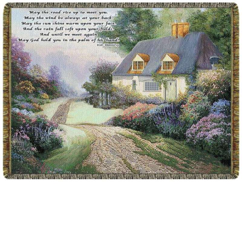 Cottage  Path  Tapestry Throw