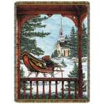 White Christmas  Wall Tapestry Afghan