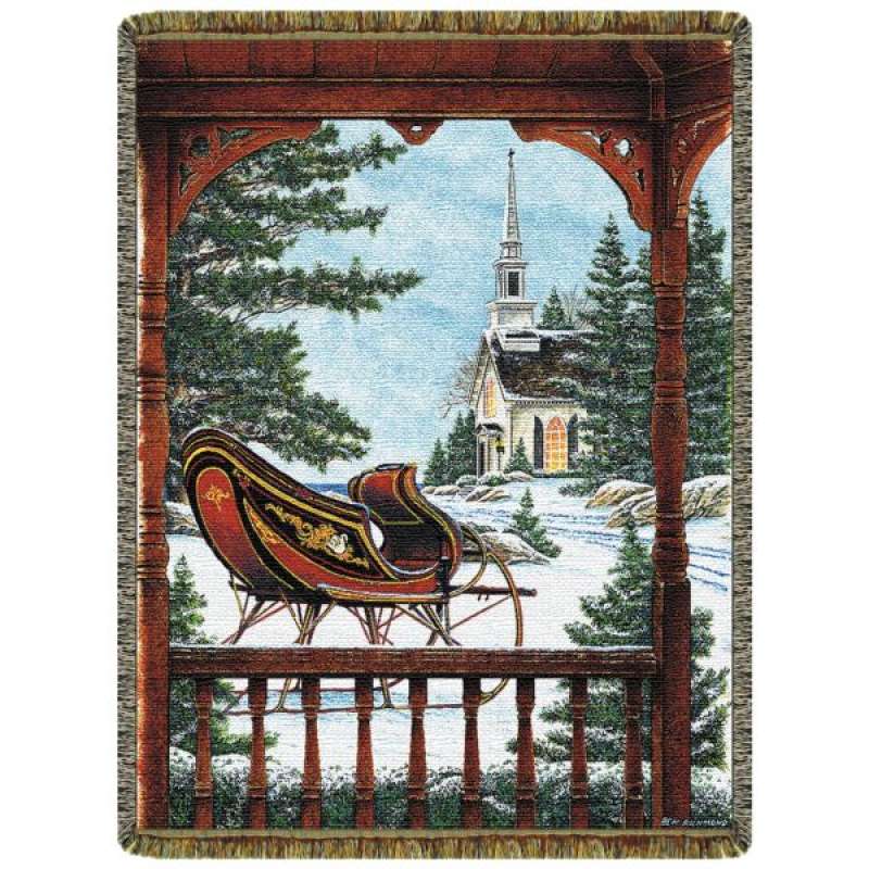 White Christmas  Tapestry Throw