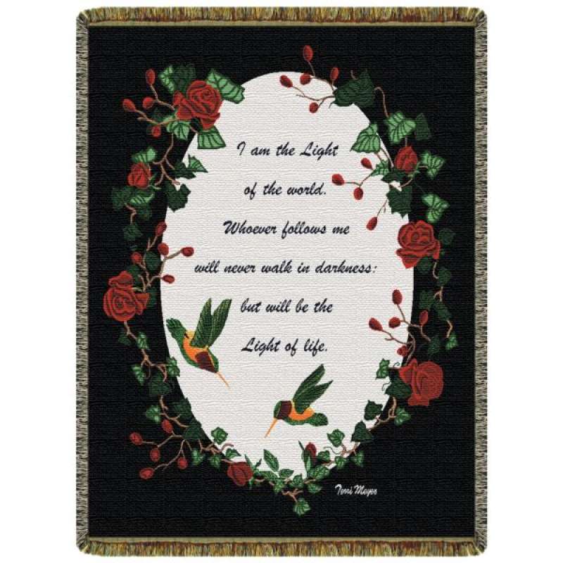I Am The Light Tapestry Throw