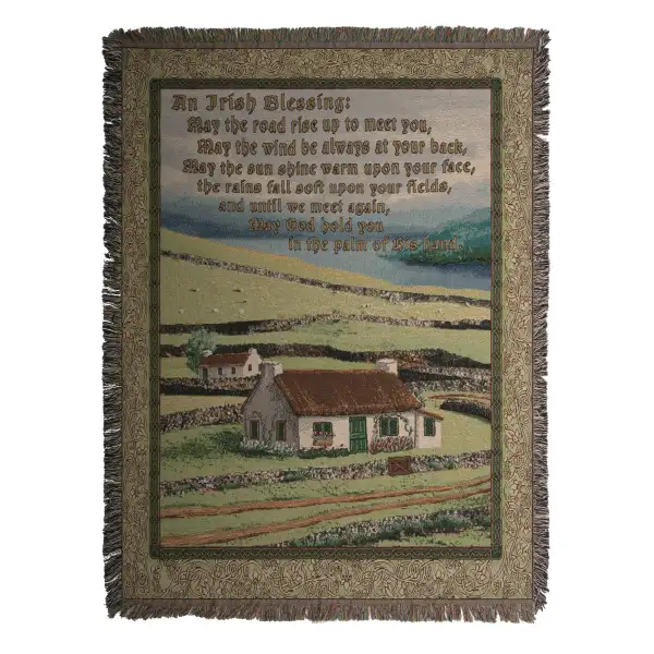 Irish Blessing II  Tapestry Afghan Throw