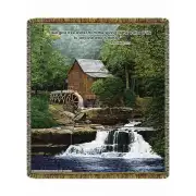 Glade Creek Mill  Tapestry Afghan Throw