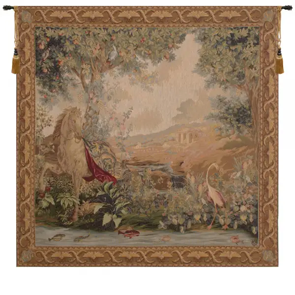 Charlotte Home Furnishing Inc. France Tapestry - 58 in. x 58 in. Albert Eckhout | Le point Deau French Wall Tapestry