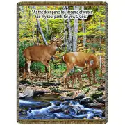 Deer - Streams of Water Tapestry Throw