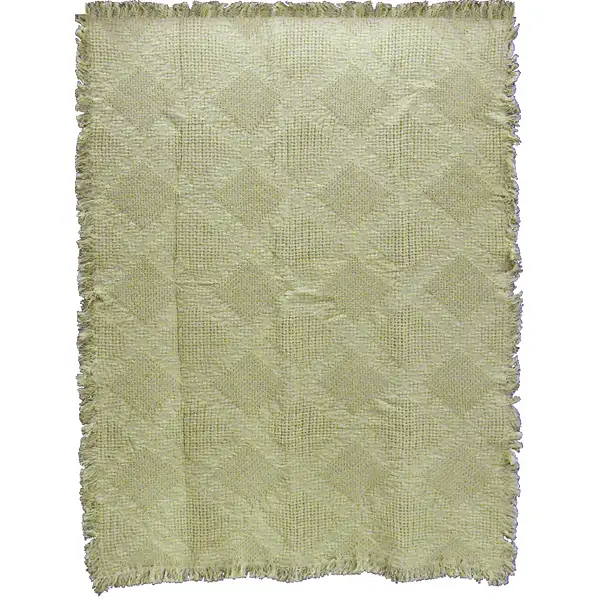 Fancy Diamonds Natural  Tapestry Afghan Throw