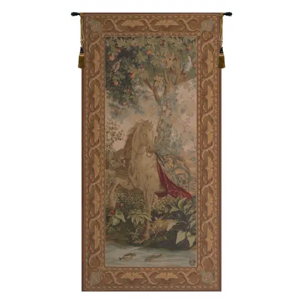 Charlotte Home Furnishing Inc. France Tapestry - 30 in. x 60 in. Albert Eckhout | Le Point Deau Cheval  French Wall Tapestry