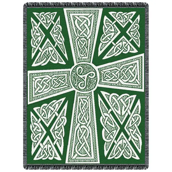 Celtic Crosses Tapestry Afghan Throw