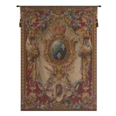 Grandes Armoiries Red French Tapestry Wall Hanging