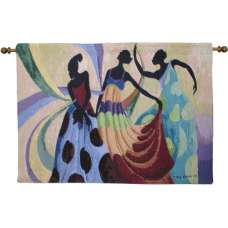 Dancers in Black Skin II Tapestry Wall Hanging