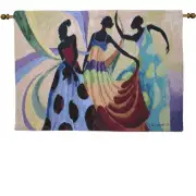 Dancers In Black Skin II Wall Tapestry - 18 in. x 26 in. Cotton by Charlotte Home Furnishings