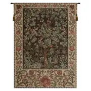 Tree Of Life - Brown Belgian Tapestry - 51 in. x 69 in. Cotton/Viscose/Polyester by William Morris