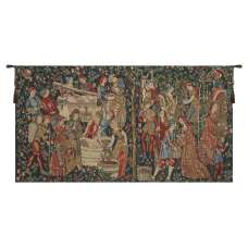 Vendages (Red) Belgian Tapestry