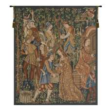 Vendages, Right Side (Rust) European Tapestry Wall Hanging