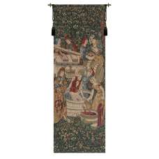 Vendage Portiere, Left Side Large European Tapestry Wall Hanging