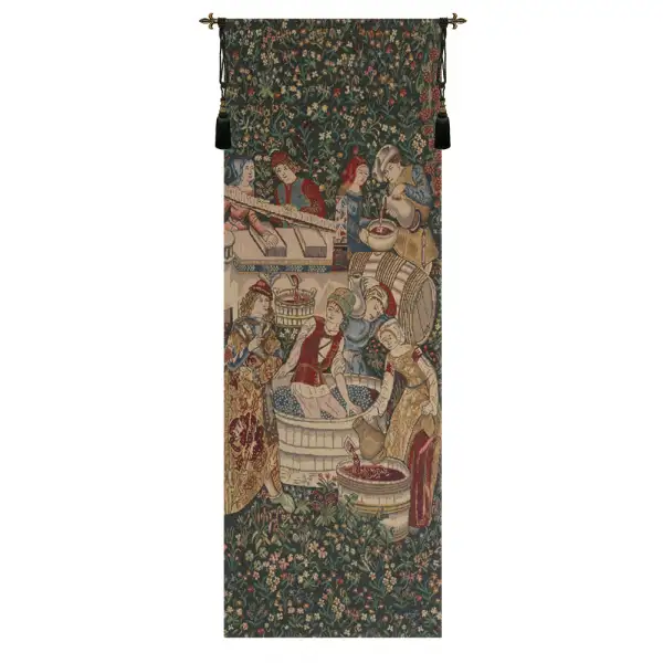 Vendage Portiere, Left Side Large Belgian Wall Tapestry