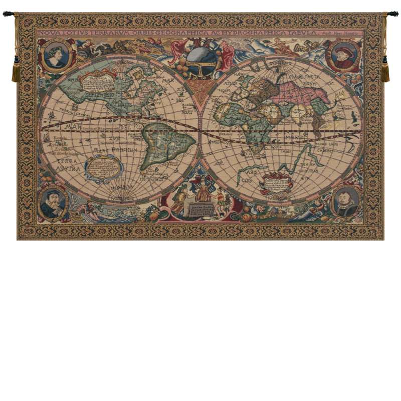 Map Mercator European Tapestry Wall Hanging