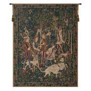 Unicorn Hunt with Border Belgian Wall Tapestry