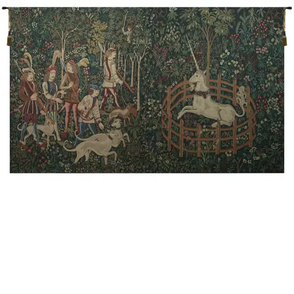 Unicorn Captive and Unicorn Hunt Belgian Wall Tapestry