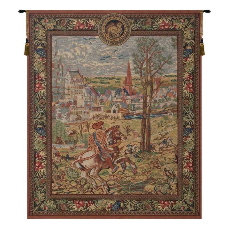 Vieux Brussels (Left Side) European Tapestry Wall Hanging