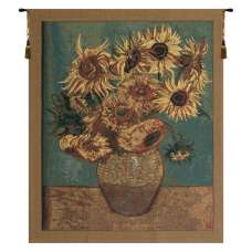 Sunflowers, Gold European Tapestry Wall Hanging