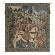 Falcon Hunt Belgian Tapestry - 33 in. x 37 in. Cotton/Viscose/Polyester by Charlotte Home Furnishings