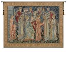 Knights Departure  European Tapestry Wall Hanging
