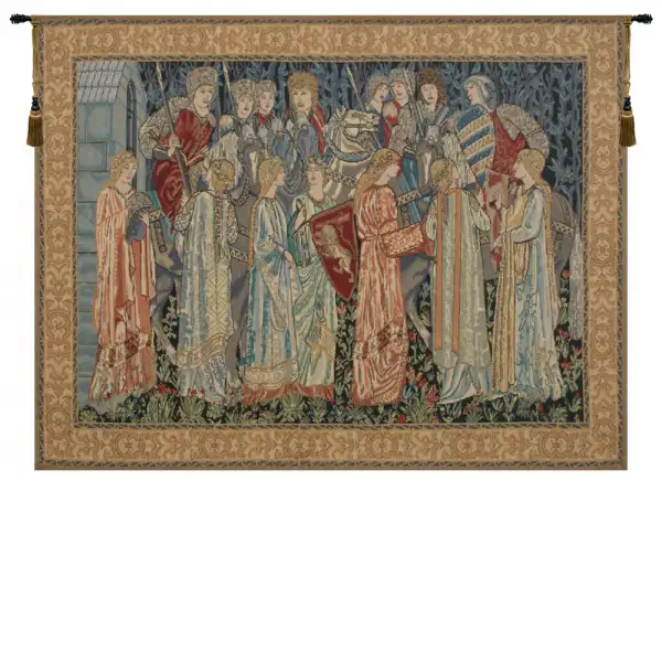 Knights Departure  Belgian Tapestry