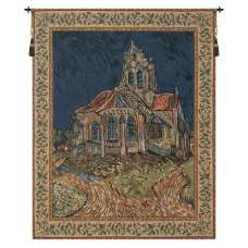 Church of Auvers Belgian Tapestry