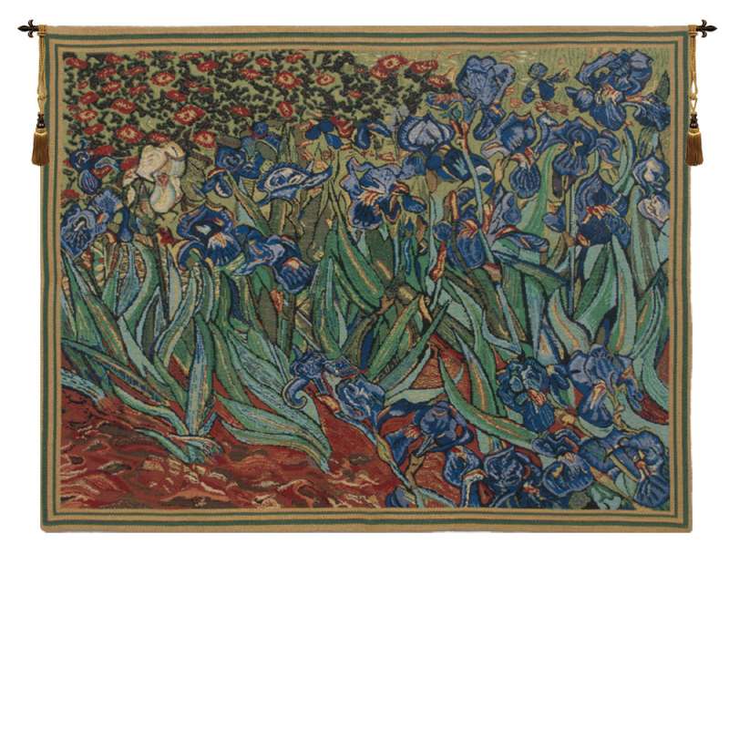 Les Iris European Tapestry Wall Hanging