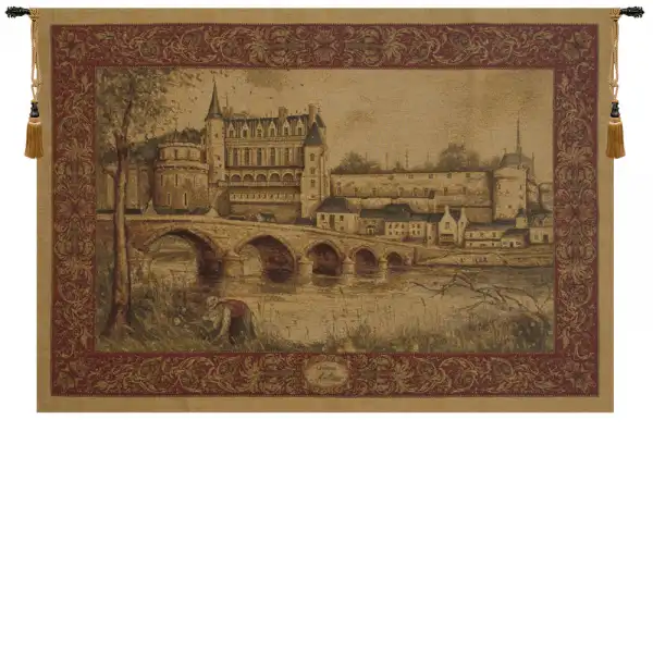Charlotte Home Furnishing Inc. Belgium Tapestry - 52 in. x 36 in. | Chateau d Amboise Belgian Tapestry