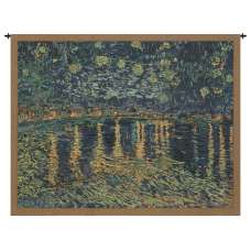 Van Gogh's Starry Night Over the Rhone Belgian Tapestry