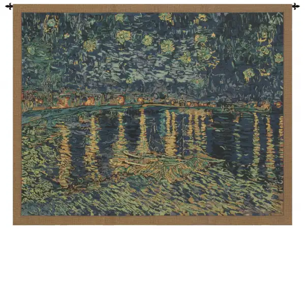 Van Gogh's Starry Night Over the Rhone Belgian Tapestry