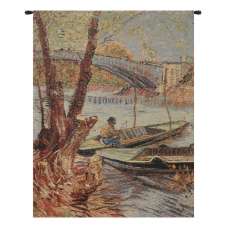 Van Gogh Fishing in the Spring  European Tapestry Wall Hanging