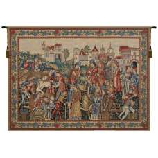 Wine Merchants European Tapestry Wall Hanging